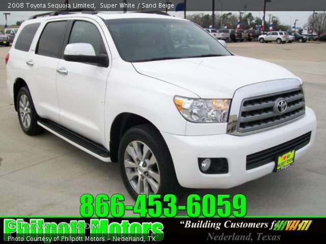 2008 Toyota Sequoia Limited in Super White