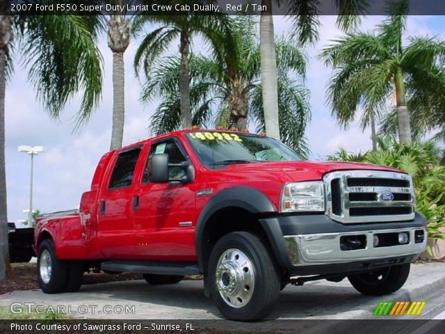 2007 Ford F550 Super Duty Lariat Crew Cab Dually in Red