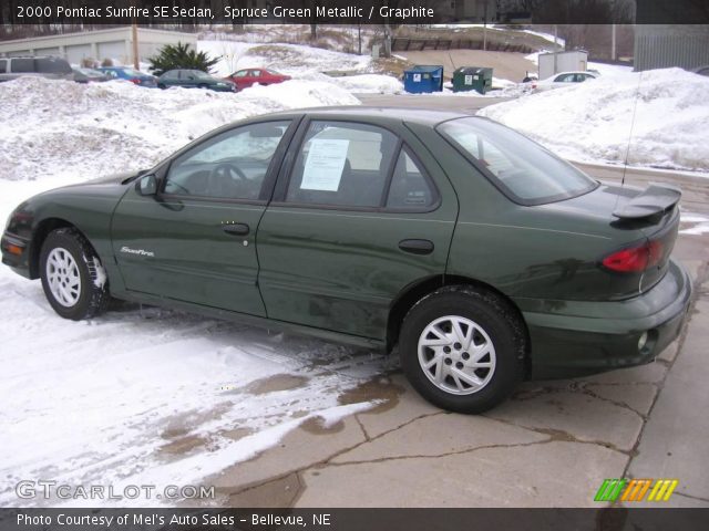 2000 Pontiac Sunfire SE Sedan in Spruce Green Metallic
