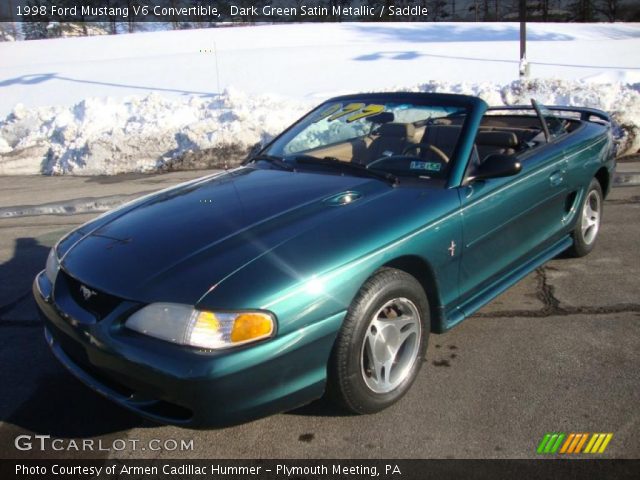 1998 Ford Mustang V6 Convertible in Dark Green Satin Metallic