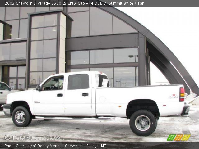 2003 Chevrolet Silverado 3500 LS Crew Cab 4x4 Dually in Summit White