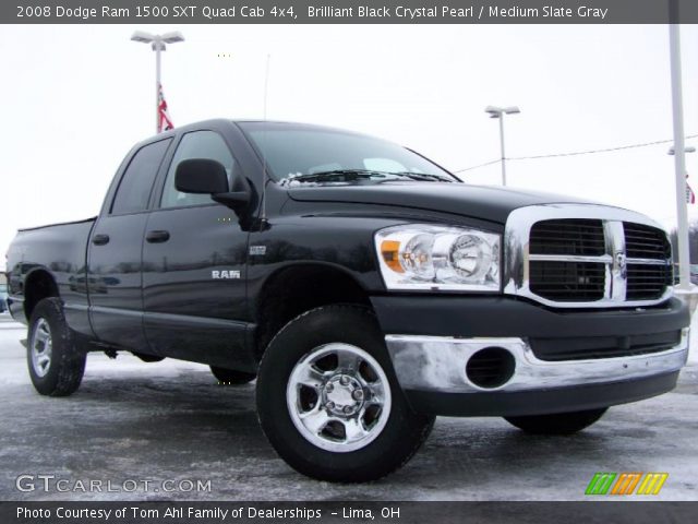 2008 Dodge Ram 1500 SXT Quad Cab 4x4 in Brilliant Black Crystal Pearl