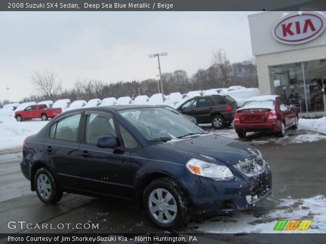 2008 Suzuki SX4 Sedan in Deep Sea Blue Metallic