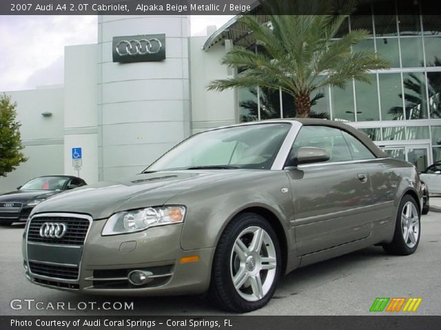 2007 Audi A4 2.0T Cabriolet in Alpaka Beige Metallic