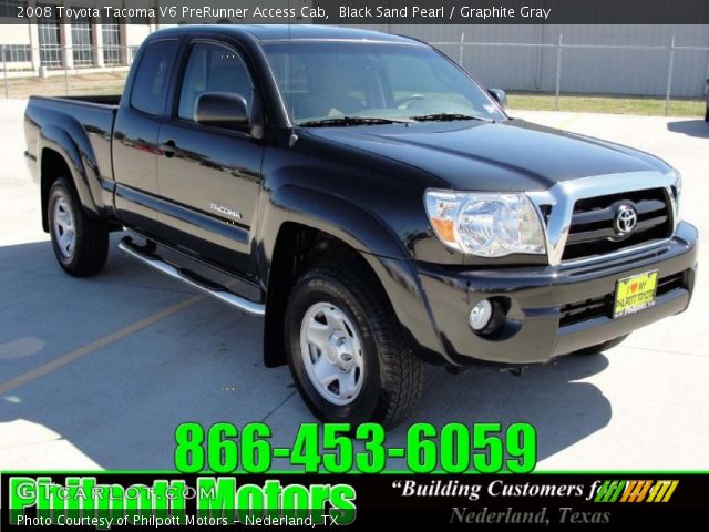 2008 Toyota Tacoma V6 PreRunner Access Cab in Black Sand Pearl