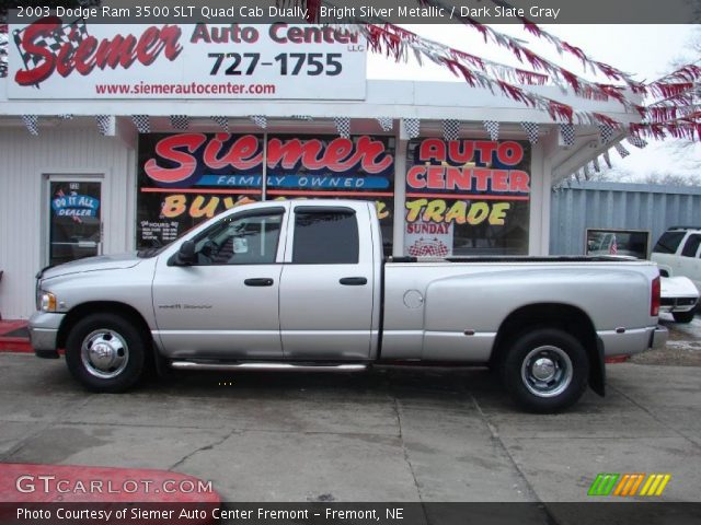 2003 Dodge Ram 3500 SLT Quad Cab Dually in Bright Silver Metallic