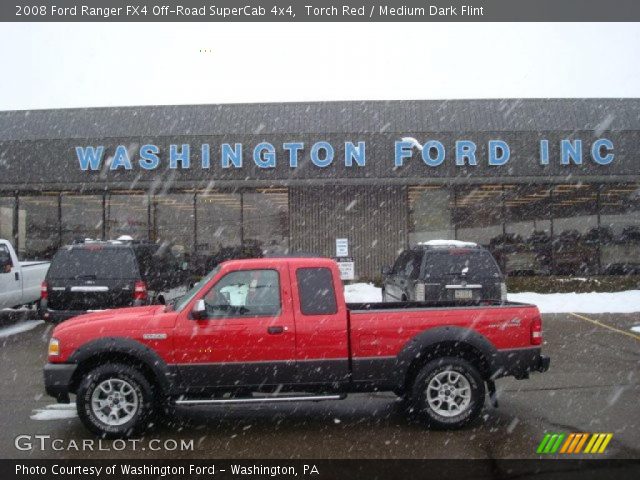 2008 Ford Ranger FX4 Off-Road SuperCab 4x4 in Torch Red