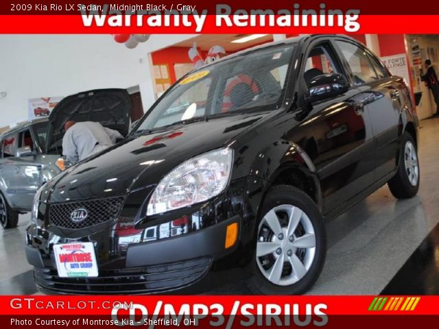 2009 Kia Rio LX Sedan in Midnight Black