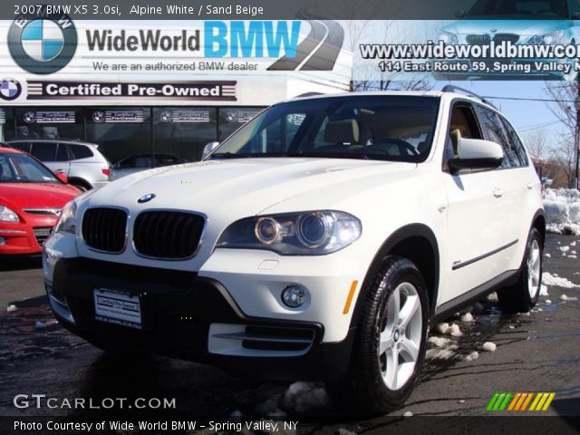 2007 BMW X5 3.0si in Alpine White