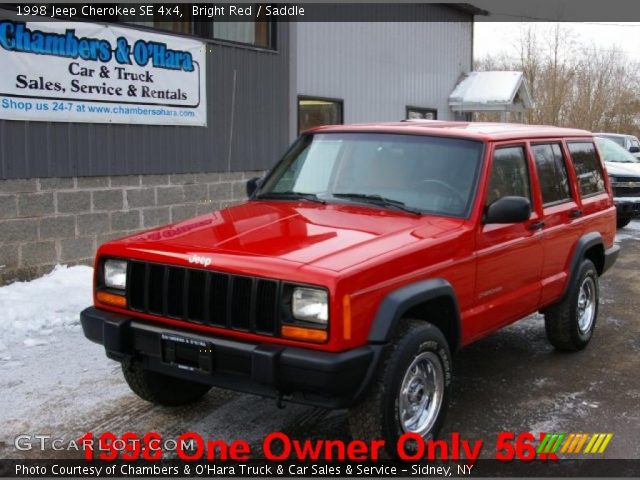 1998 Jeep Cherokee SE 4x4 in Bright Red