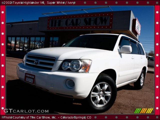2002 Toyota Highlander V6 in Super White
