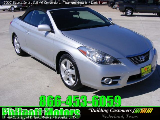 2007 Toyota Solara SLE V6 Convertible in Titanium Metallic