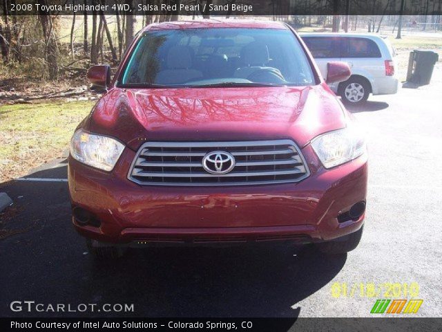 2008 Toyota Highlander 4WD in Salsa Red Pearl