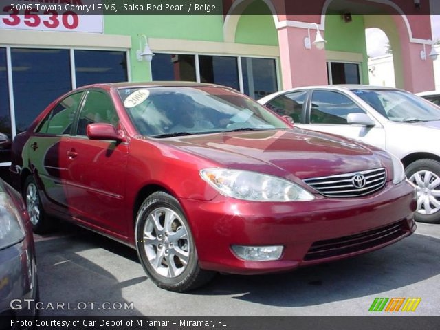 2006 Toyota Camry LE V6 in Salsa Red Pearl