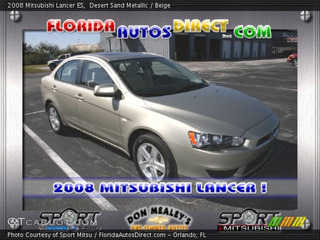 2008 Mitsubishi Lancer ES in Desert Sand Metallic
