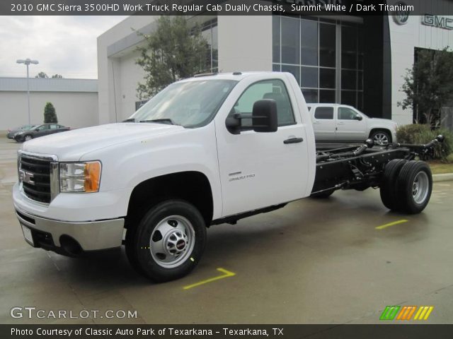2010 GMC Sierra 3500HD Work Truck Regular Cab Dually Chassis in Summit White