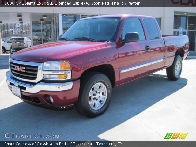 2006 GMC Sierra 1500 SLE Extended Cab 4x4 in Sport Red Metallic