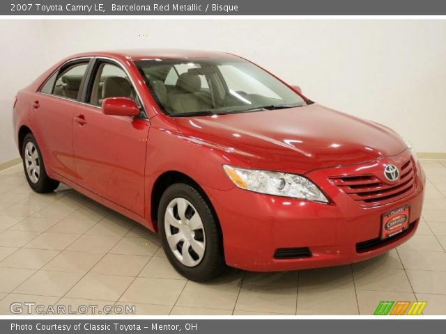 2007 Toyota Camry LE in Barcelona Red Metallic