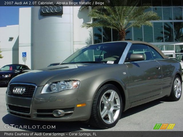 2007 Audi A4 2.0T Cabriolet in Alpaka Beige Metallic
