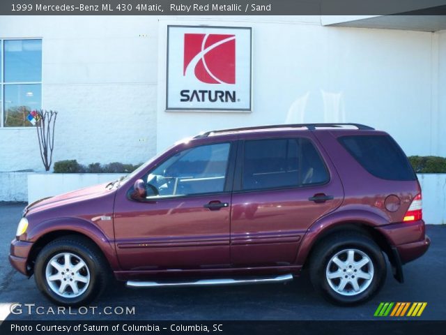1999 Mercedes-Benz ML 430 4Matic in Ruby Red Metallic