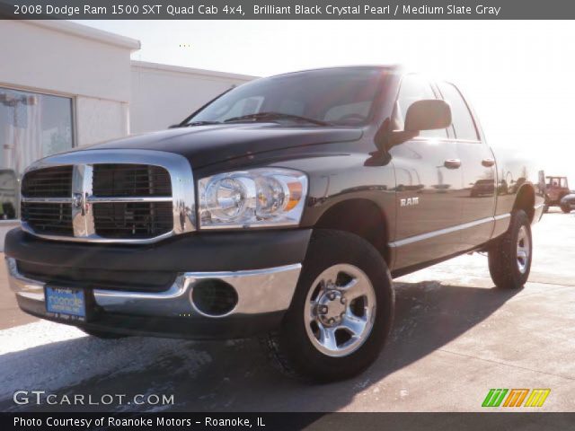 2008 Dodge Ram 1500 SXT Quad Cab 4x4 in Brilliant Black Crystal Pearl