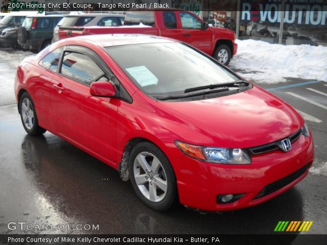 2007 Honda Civic EX Coupe in Tango Red Pearl