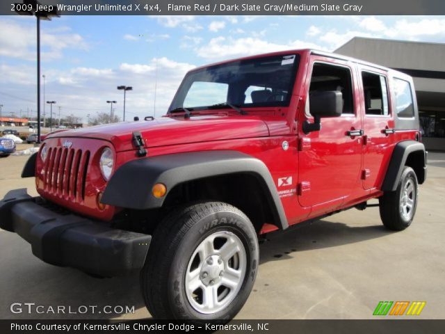2009 Jeep Wrangler Unlimited X 4x4 in Flame Red