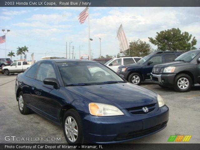 2003 Honda Civic LX Coupe in Royal Blue