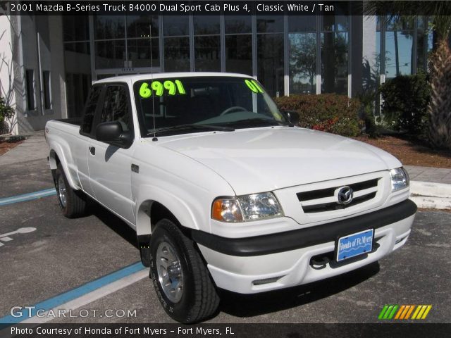2001 Mazda B-Series Truck B4000 Dual Sport Cab Plus 4 in Classic White