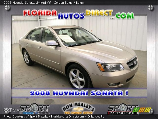 2008 Hyundai Sonata Limited V6 in Golden Beige