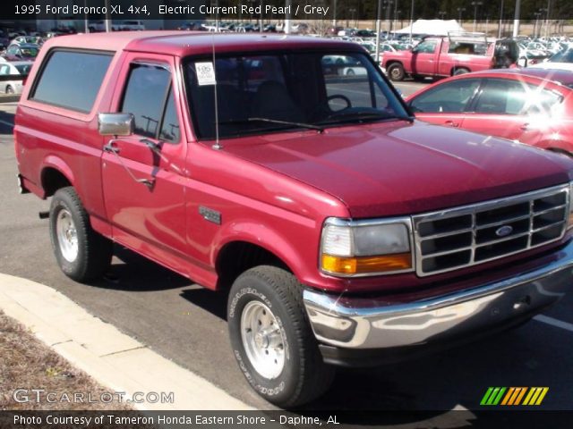 1995 Ford Bronco XL 4x4 in Electric Current Red Pearl