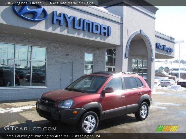 2007 Hyundai Tucson SE in Mesa Red Metallic