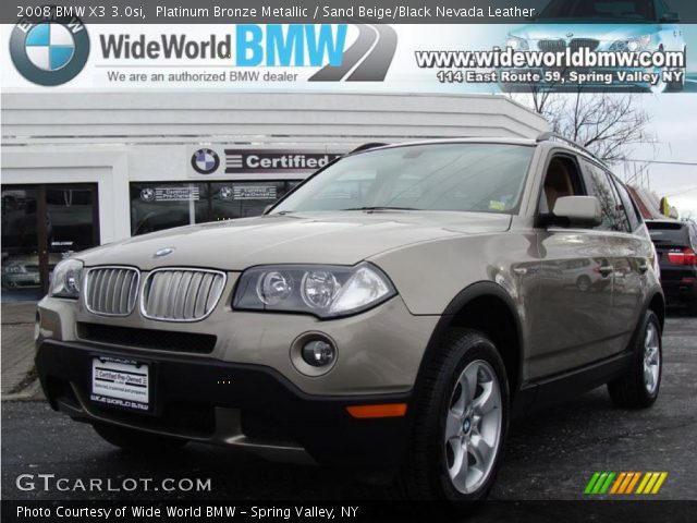 2008 BMW X3 3.0si in Platinum Bronze Metallic