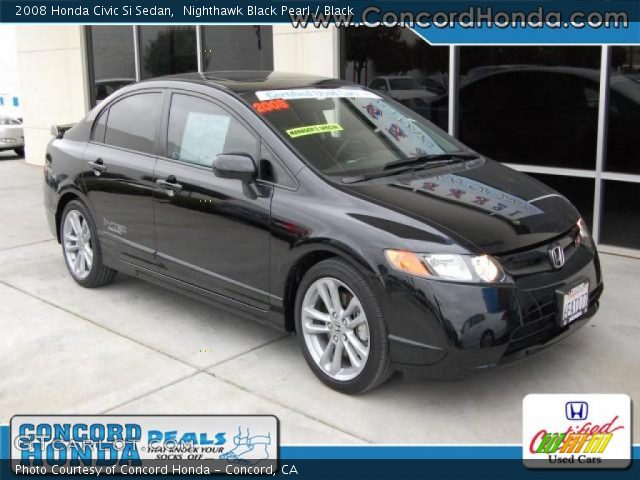 2008 Honda Civic Si Sedan in Nighthawk Black Pearl
