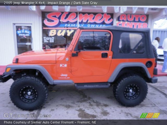2005 Jeep Wrangler X 4x4 in Impact Orange