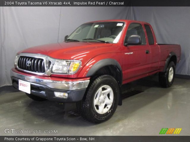 2004 Toyota Tacoma V6 Xtracab 4x4 in Impulse Red Pearl