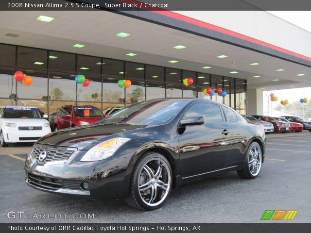 Nissan Altima Coupe 2008 Black. Super Black 2008 Nissan Altima 2.5 S Coupe with Charcoal interior 2008
