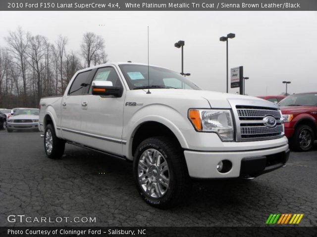 2010 Ford F150 Lariat SuperCrew 4x4 in White Platinum Metallic Tri Coat