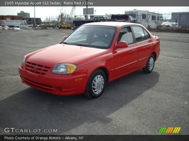 2005 Hyundai Accent GLS Sedan in Retro Red