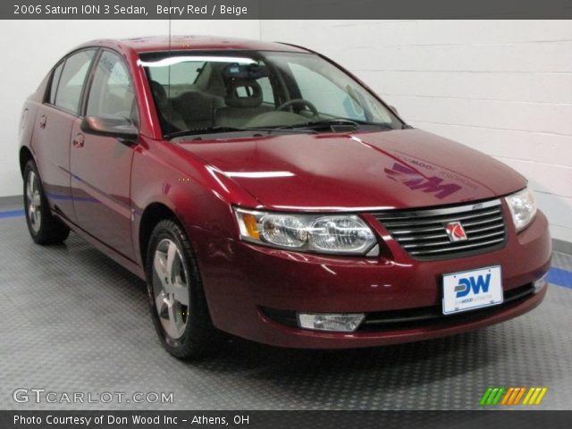 2006 Saturn ION 3 Sedan in Berry Red