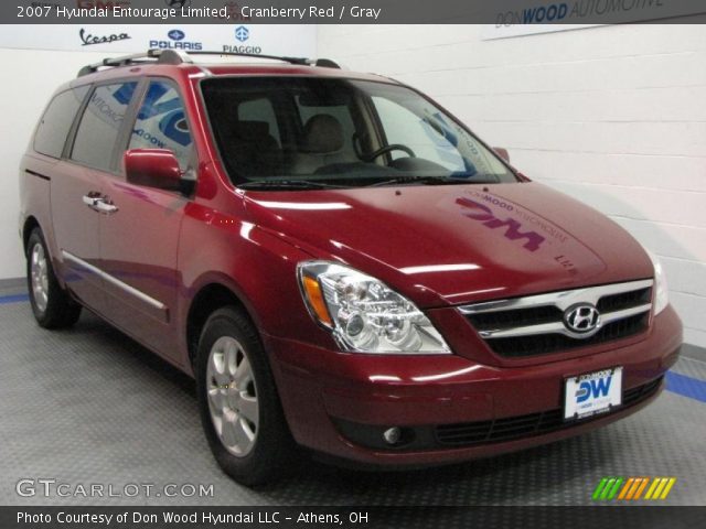 2007 Hyundai Entourage Limited in Cranberry Red
