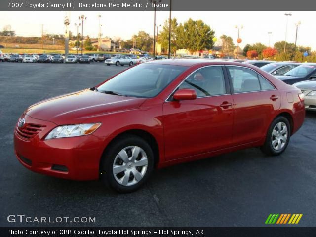 2007 Toyota Camry LE in Barcelona Red Metallic