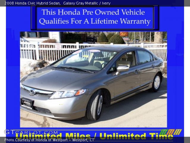 2008 Honda Civic Hybrid Sedan in Galaxy Gray Metallic