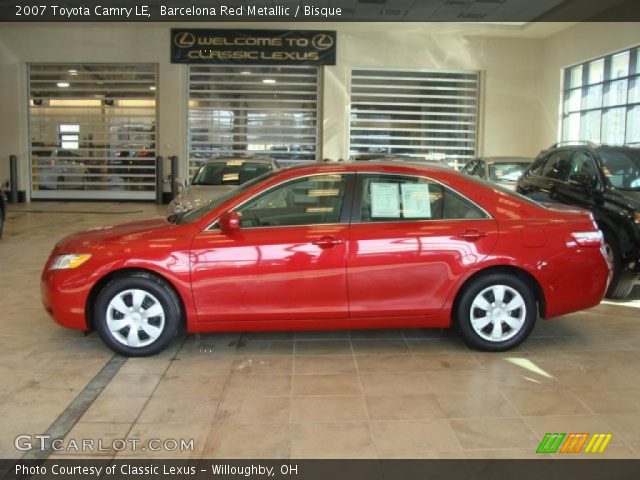 2007 Toyota Camry LE in Barcelona Red Metallic