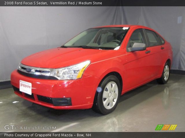 2008 Ford Focus S Sedan in Vermillion Red
