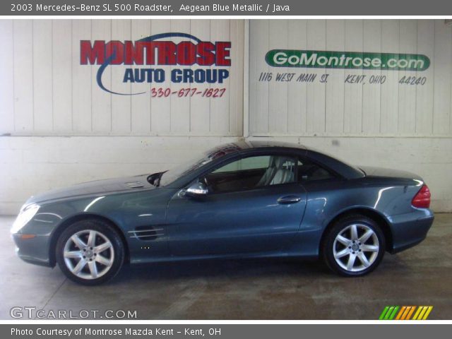 2003 Mercedes-Benz SL 500 Roadster in Aegean Blue Metallic