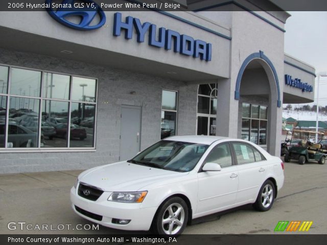 2006 Hyundai Sonata GLS V6 in Powder White Pearl