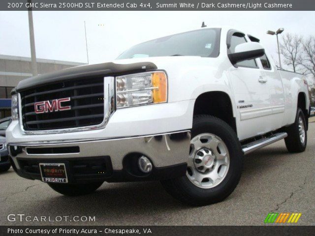 2007 GMC Sierra 2500HD SLT Extended Cab 4x4 in Summit White