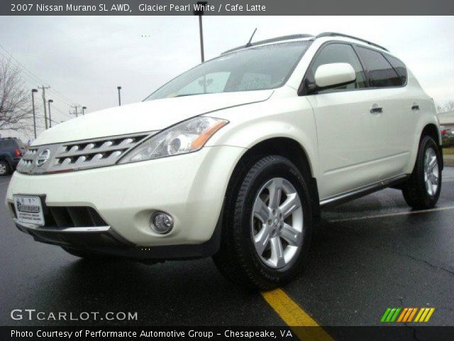 2007 Nissan Murano SL AWD in Glacier Pearl White