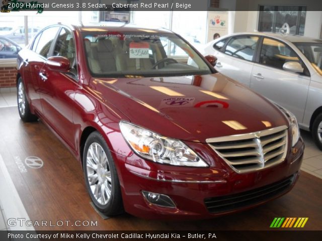 2009 Hyundai Genesis 3.8 Sedan in Cabernet Red Pearl